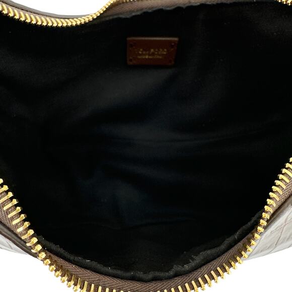 TOM FORD Calfskin Crocodile Embossed Mini Bianca Hobo Chestnut - Picture 6 of 13